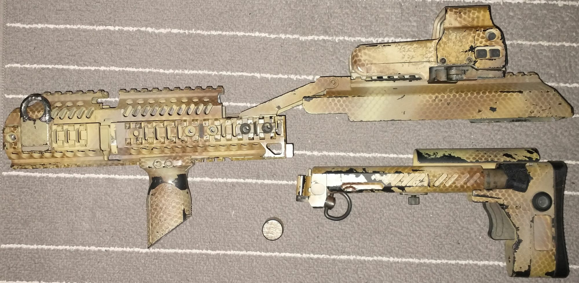 Panneau modulaire triple chargeur HK416/AK covert